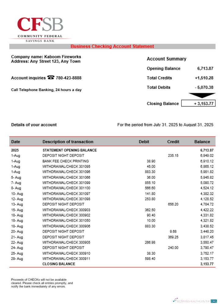 Download CFSB business firm statement Word and PDF format Photoshop template